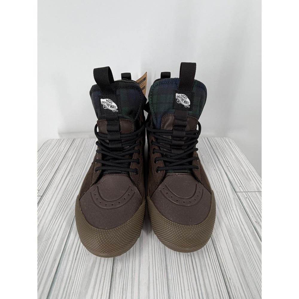 Vans Sk8-Hi Gore Tex MTE 3 Tech Plaid Brown Green Boots Men Size 7.5 VN0A5I11BGS - Picture 8 of 15